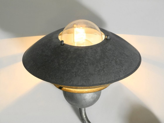 Image 1 of Prachtige Deense Nordlux buitenlamp uit de jaren 90, gemaakt van gegalvaniseerd staal met een glazen kap.