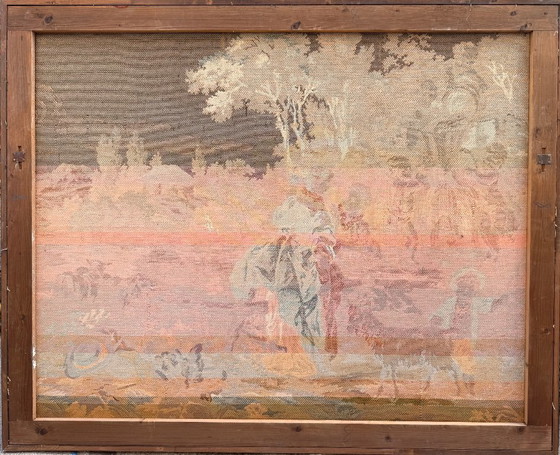 Vintage Aubusson Style Tapestry by Bobyrug 170x140.5 Cm, Wall decoration, Wood, Wool, Multi Color (photo 14 of 17)