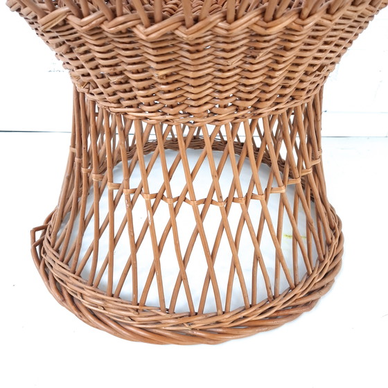 Image 1 of Sedia rotonda vintage in rattan degli anni '60/'70