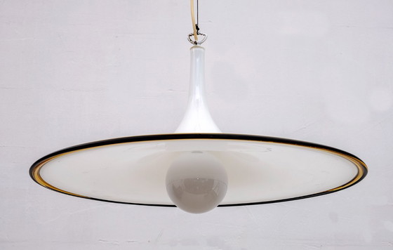 Image 1 of Lustre italien moderne du Mid Century Hat en verre de Murano, 1970