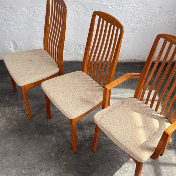Image 1 of Set of 6 Danish Dining Chairs with 2 Carvers