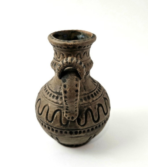 Mid-century Gmundner Vase from Austria | Vintage Handmade Ceramic Pitcher from the '60s