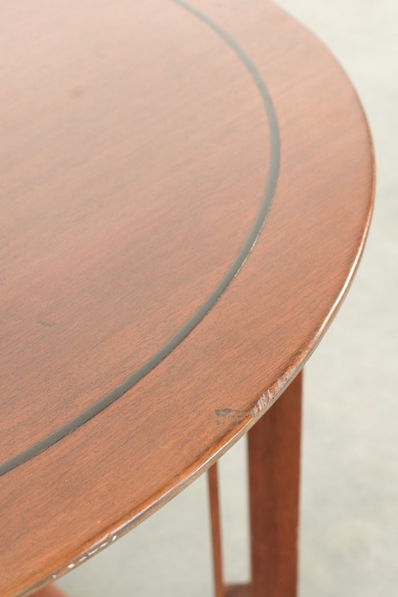 Image 1 of Table d'appoint/centre ronde Schuitema de style Art Déco, de la série Decoforma, en bon état.