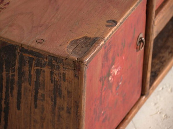 Antiker rot lackierter Unterschrank aus Ulmenholz – China, circa 1900 – Sideboard, Iron (photo 26 of 40)