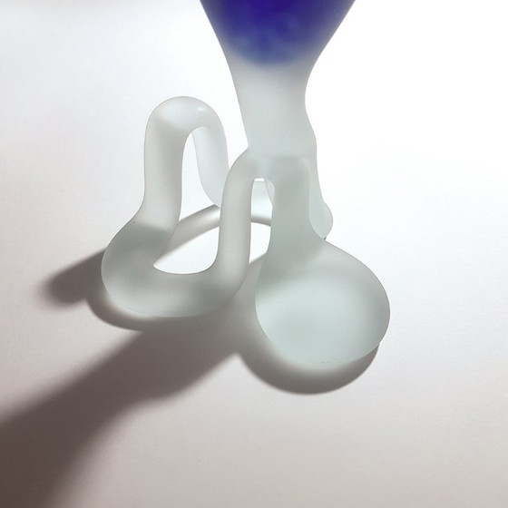 Handgemaakte Studio Kaarsenhouder van Eugeniusz Kość voor Huta Jagoda, jaren 90 – Kandelaars en kaarsen, Glass (photo 5 of 5)