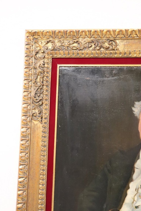 Image 1 of Pintura al óleo sobre lienzo, Retrato del Sr. Minney, siglo XX