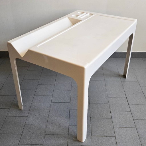 Vintage Ozoo bureau uit de jaren 60 in Space Age-stijl, ontworpen door Marc Berthier en gemaakt van glasvezel.