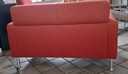Red sofa with armchair