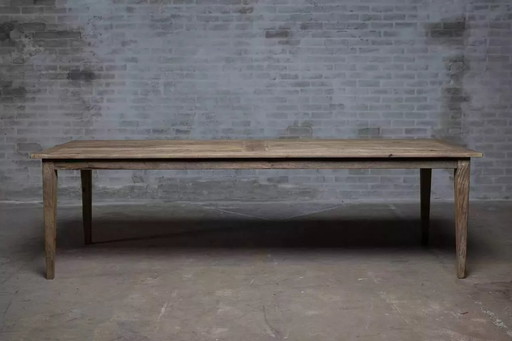 Farmhouse table in Provence solid oak - 250 cm long