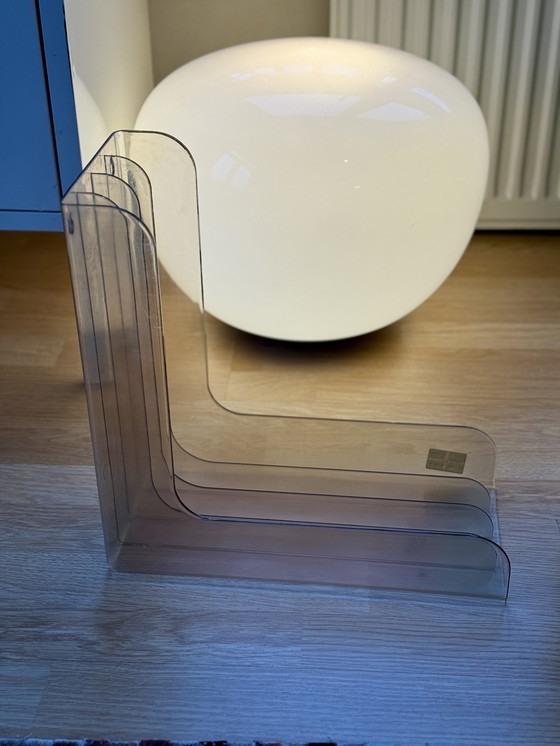 Image 1 of Vintage Bora Inter Weesp LP holder transparent plastic 1970s