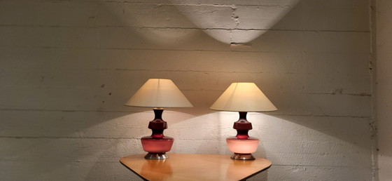 Image 1 of Holmegaard Danish glass lamps mid-century
