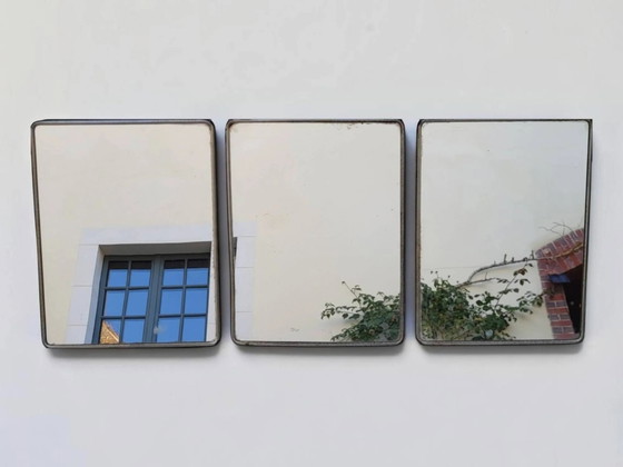 Triptych barber mirror 1950 – Metal, Art Deco (photo 3 of 9)