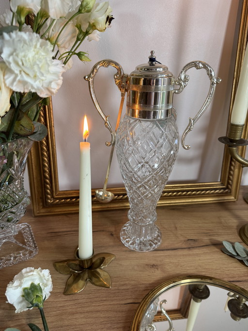 Vintage silver-plated liqueur decanter