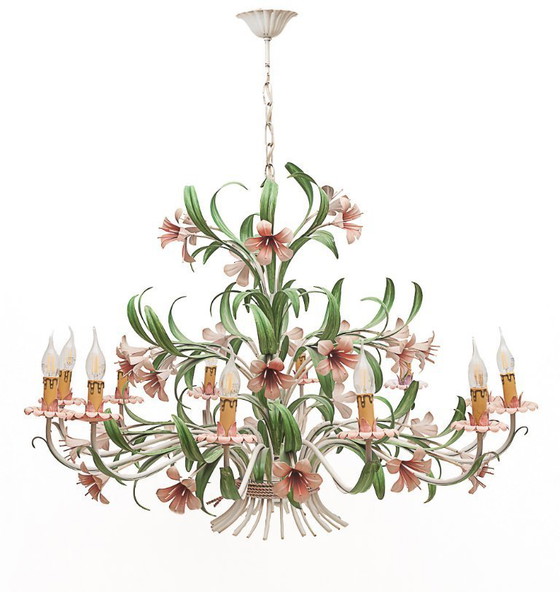 Image 1 of Florentine chandelier with 12 lights