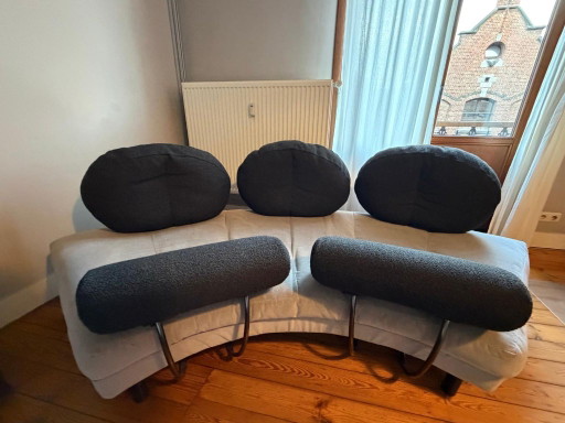Set di 2 Divani Zanotta 'Europa' 3 Posti – 3 5 zitsbanken, rvs, Textile (photo 2 of 13)