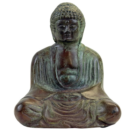 Buda japonés de bronce sentado – principios del siglo XX – 12,5 cm