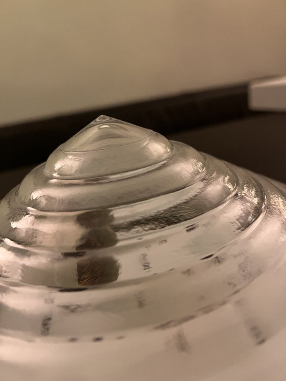 Image 1 of Plafonnier vintage Massive – en verre côtelé en forme de pyramide – années 1990