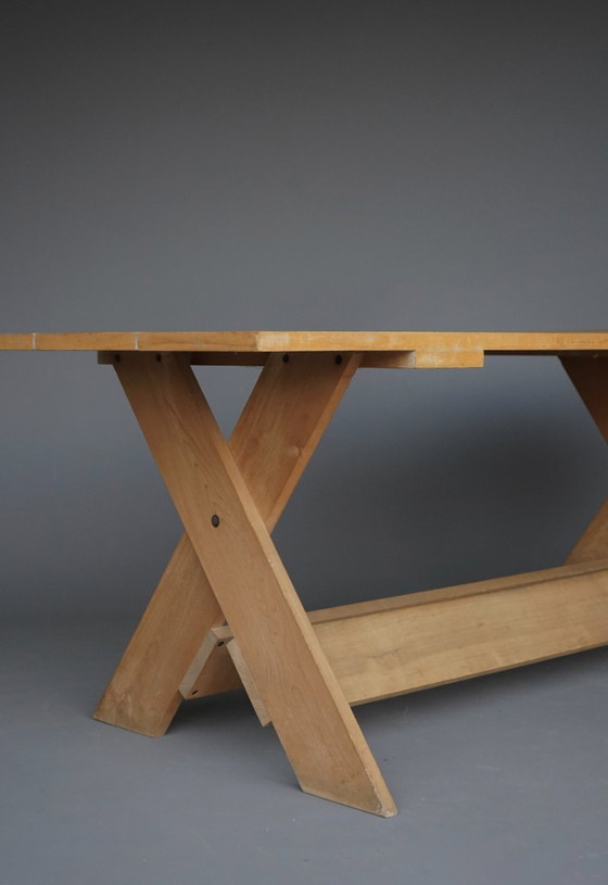 Image 1 of Un raro tavolo da pranzo 'Crate' di Gerrit Rietveld per Cassina, anni '80