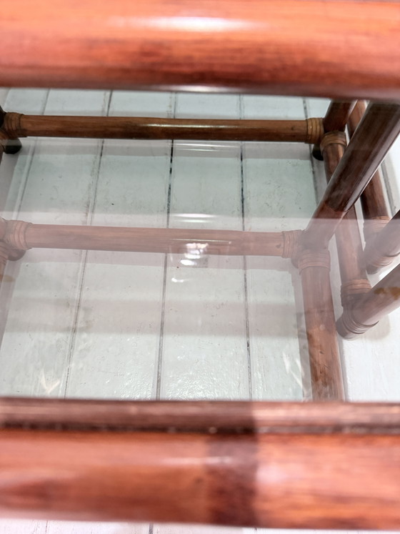 Vintage 70s Nesting Tables — Bamboo – Side tables (photo 4 of 9)