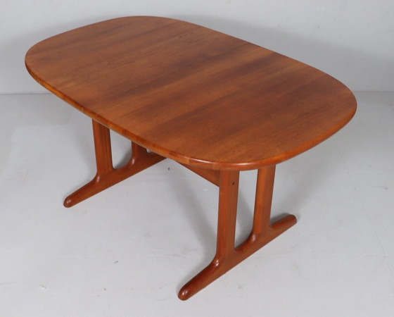 Image 1 of Tavolo da pranzo/tavolo allungabile in teak di metà secolo di Glostrup, Danimarca, anni '60