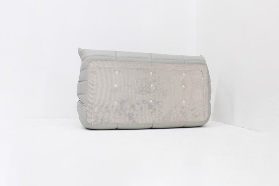 Image 1 of Vintage Togo Ligne Roset 3 seater sofa gray leather by Michel Ducaroy