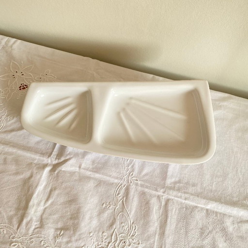 Ancien porte savon mural ancien céramique faïence blanc vintage