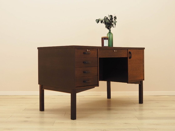 Image 1 of Schreibtisch aus Eiche, dänisches Design, 1970er Jahre, hergestellt in Dänemark