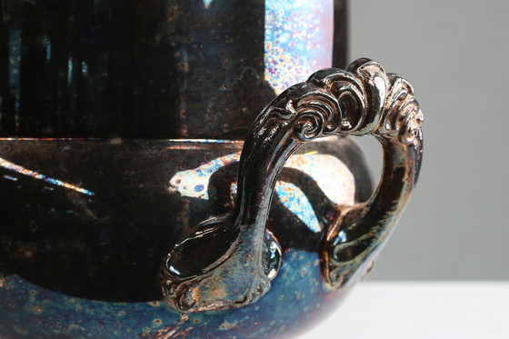 Image 1 of Cubo de hielo de latón plateado estilo Art Déco francés, década de 1900