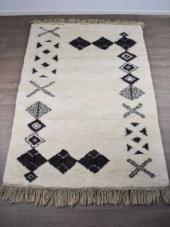 Wit handgemaakt traditioneel wollen vloerkleed 300/200cm – Vloerkleden en tapijten, Wool (photo 8 of 9)