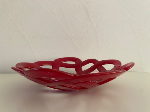 Kosta Boda Ciotola Cestino Rosso - Anna Ehrner – schalen, Glass