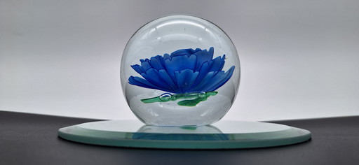Blue flower paperweight