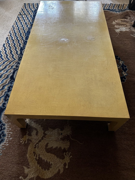 Image 1 of Tavolino da caffè in stile Ming con finitura laccata craquelé - Loo Paris (circa 1970)