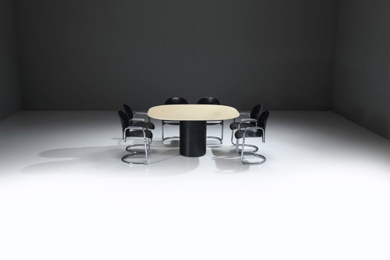 Image 1 of Rare table Tobio et chaises Dialogo Dessau par Afra E Tobia Scarpa pour B&B Italia
