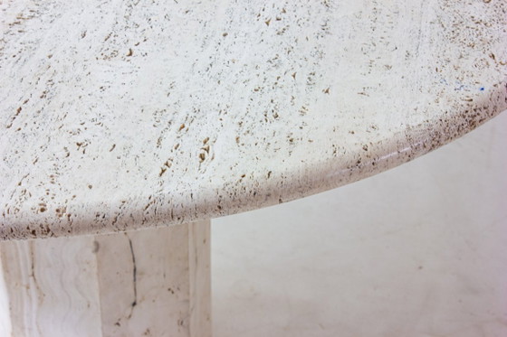 Image 1 of Organische travertin eettafel, Italië, jaren 70