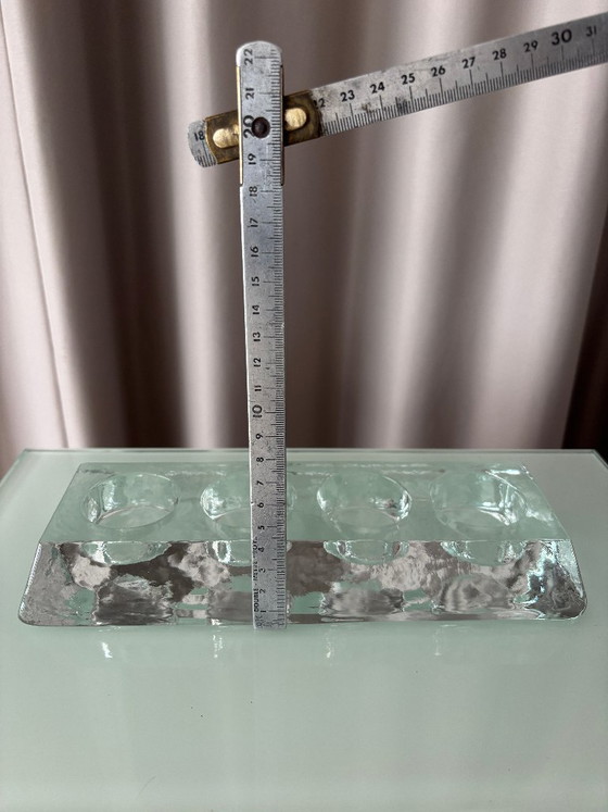 Portavelas de cristal para cuatro velas de té, transparente, Vidrio, Modern (foto 4 de 8)