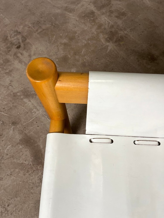 Image 1 of Fauteuil Safari cuir blanc par Ibisco, Italie, 1970