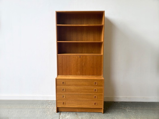 Image 1 of Danish 1960s Mid-Century Modular Teak Wall Unit / Desk by Sejling Skabe