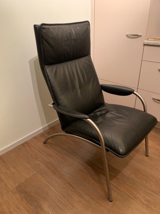 De Sede Zwart Leren Stoel – Fauteuils, Leather, Metal (photo 5 of 6)