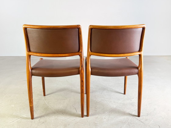 Image 1 of Lot de 2 chaises Niels Otto Møller Midcentury modèle 80 palissandre