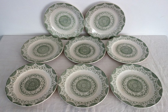 Image 1 of 8 platos llanos de loza Fine Ware