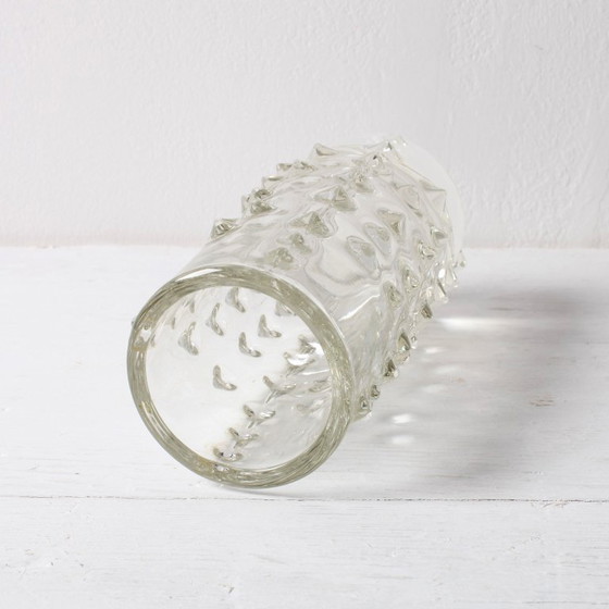 Image 1 of Mid-Century Spiky Glass Vase by Pavel Panek, Czech Republic / 1971