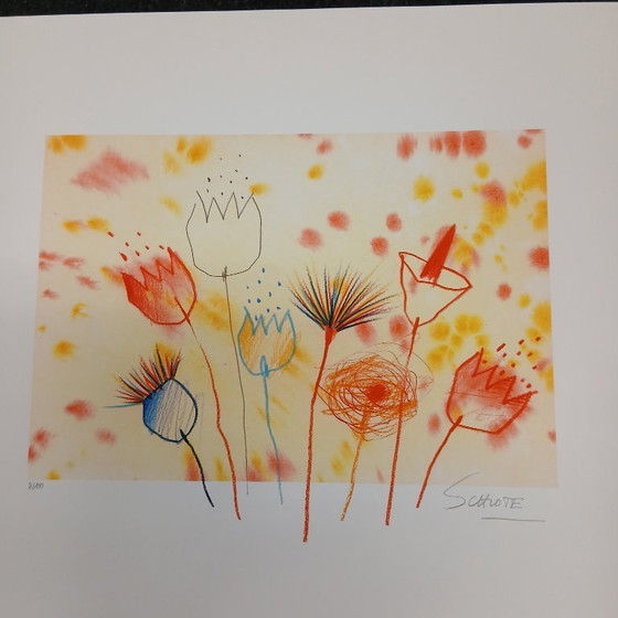 Image 1 of Schlote, Wilhelm - Flower Power - Giclée - firmado a mano