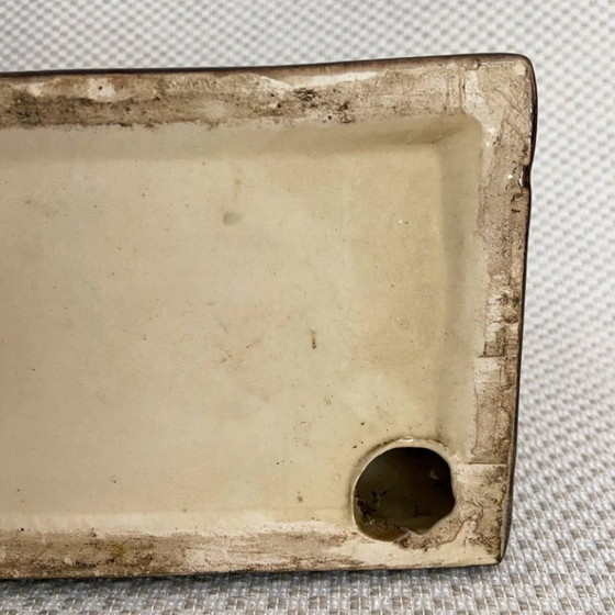 Image 1 of Art Deco Statuette – Glazed Ceramic Antelope of Saint Radegonde