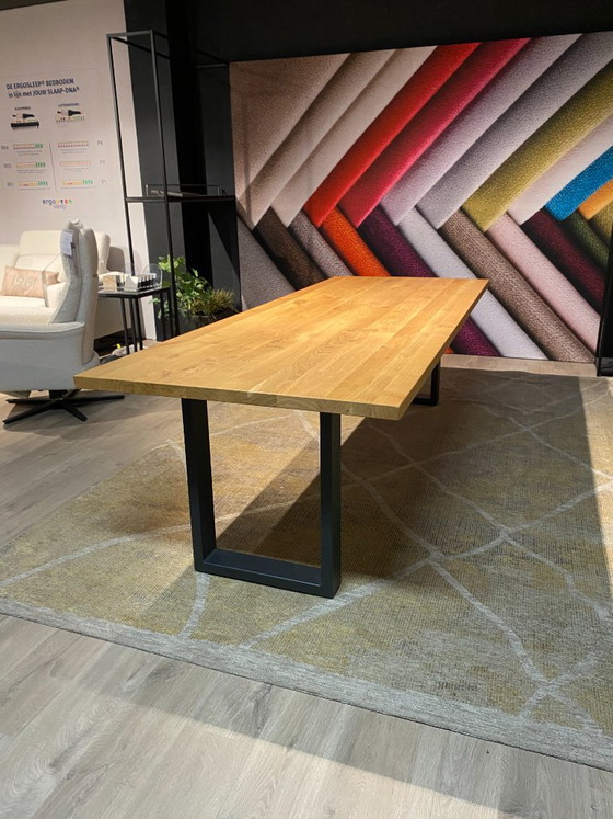 Eiken eettafel - 260x100 4cm massief – Nouvion, Wood, Iron (photo 5 of 8)