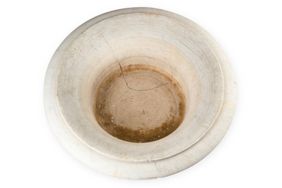 Image 1 of Vaso mediceo con corpo gaudronnée e collo svasato in marmo. 1880 circa