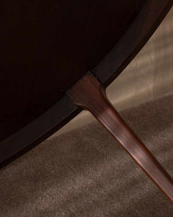 Image 1 of Mid Century Rosewood Round Coffee Table Model 283 by Johannes Andersen for CFC Silkeborg, 1960s