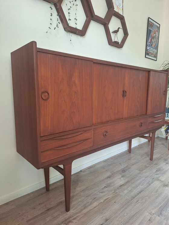 Highboard vintage danois, johannes Andersen, Armoires murales, Bois, Marron (photo 2 sur 15)