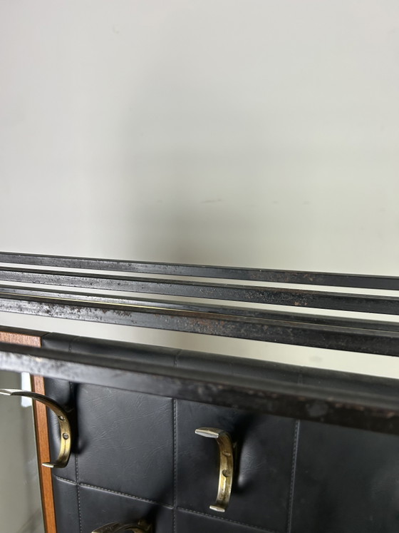 Image 1 of Vintage mid century modern hal kapstok met spiegel