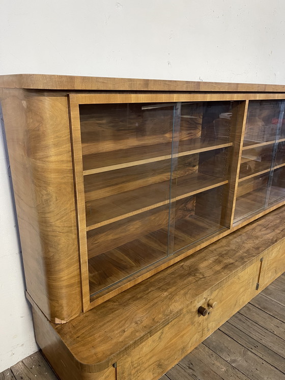 Image 1 of Art Deco Walnoot buffer dressoir jaren 30 Duits