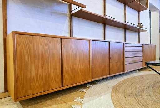 Poul Cadovius Royal System anni '60 Mid Century Teak anni '70 Sistema di mensole a parete